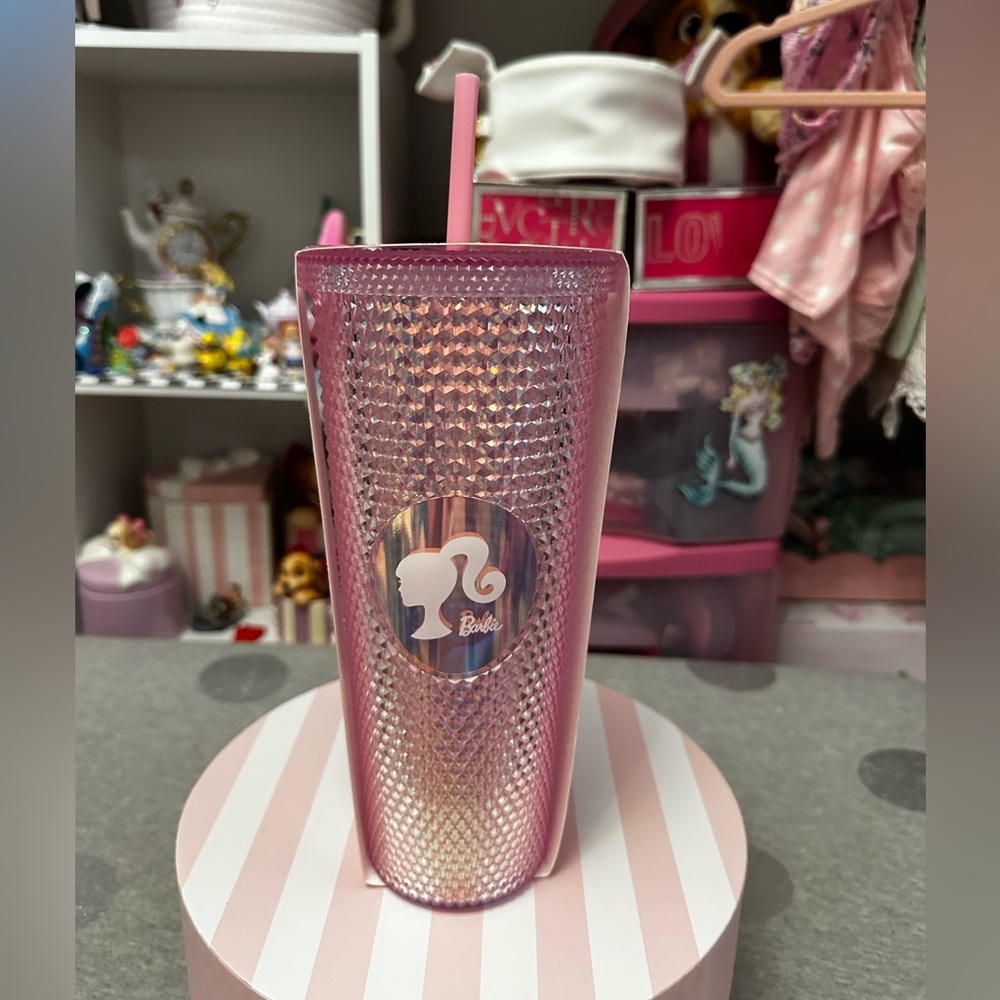 Rare Barbie Pink Studded Tumbler & Pink Lemonade